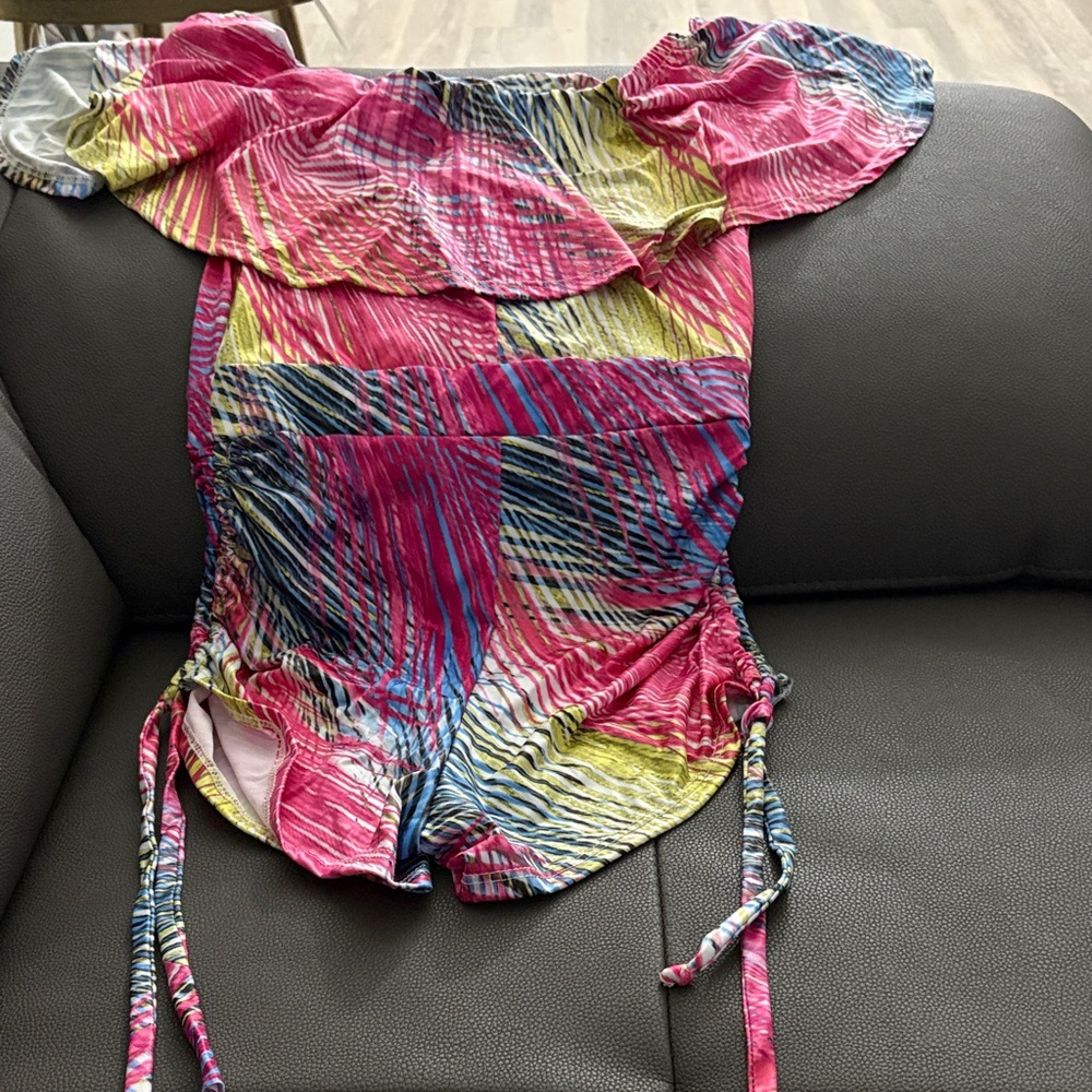 Vibrant Multicolor Off-Shoulder Jumpsuit